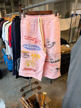 Load image into Gallery viewer, Pink 3quarter sweat shorts
